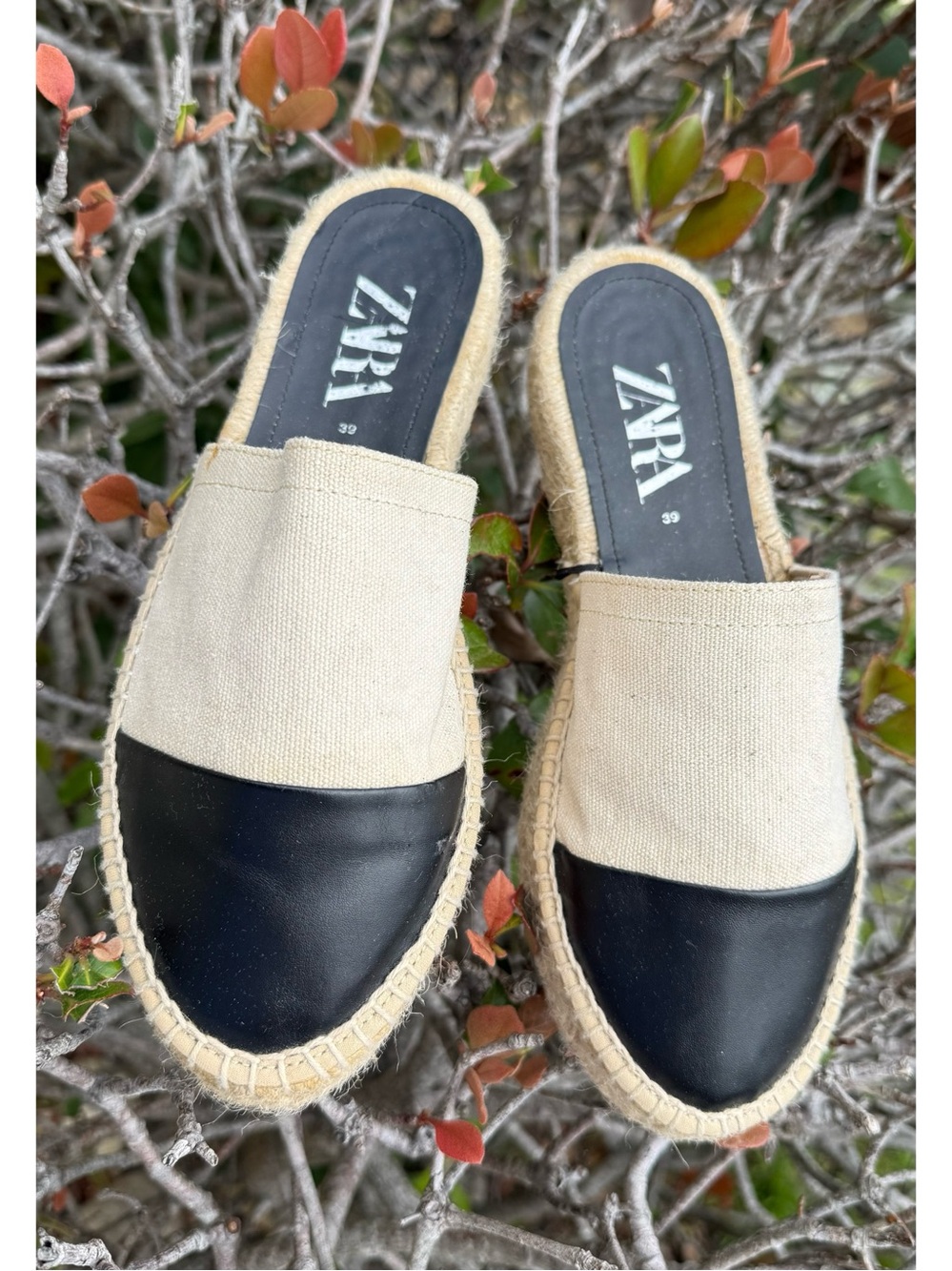 ZARA Cap Toe Espadrille Slippers